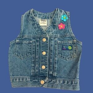 Vintage 1990s Jordache Denim Vest “surfer girl” 3T